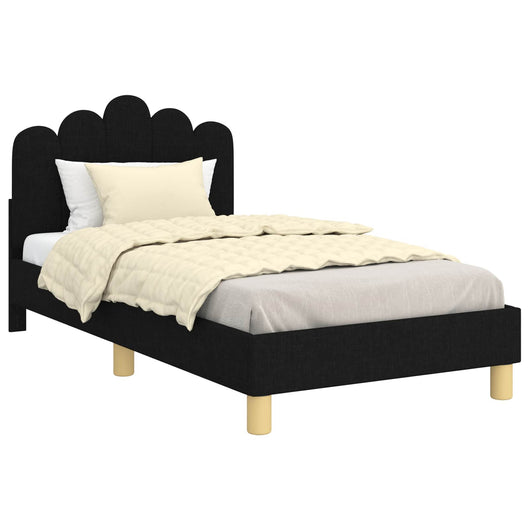 Struttura letto per bambini con testata Nero 80 x 160 cm 42011046
