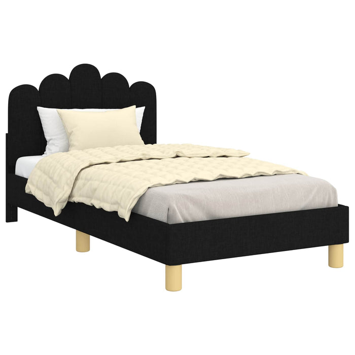 Struttura letto per bambini con testata Nero 80 x 160 cm 42011046