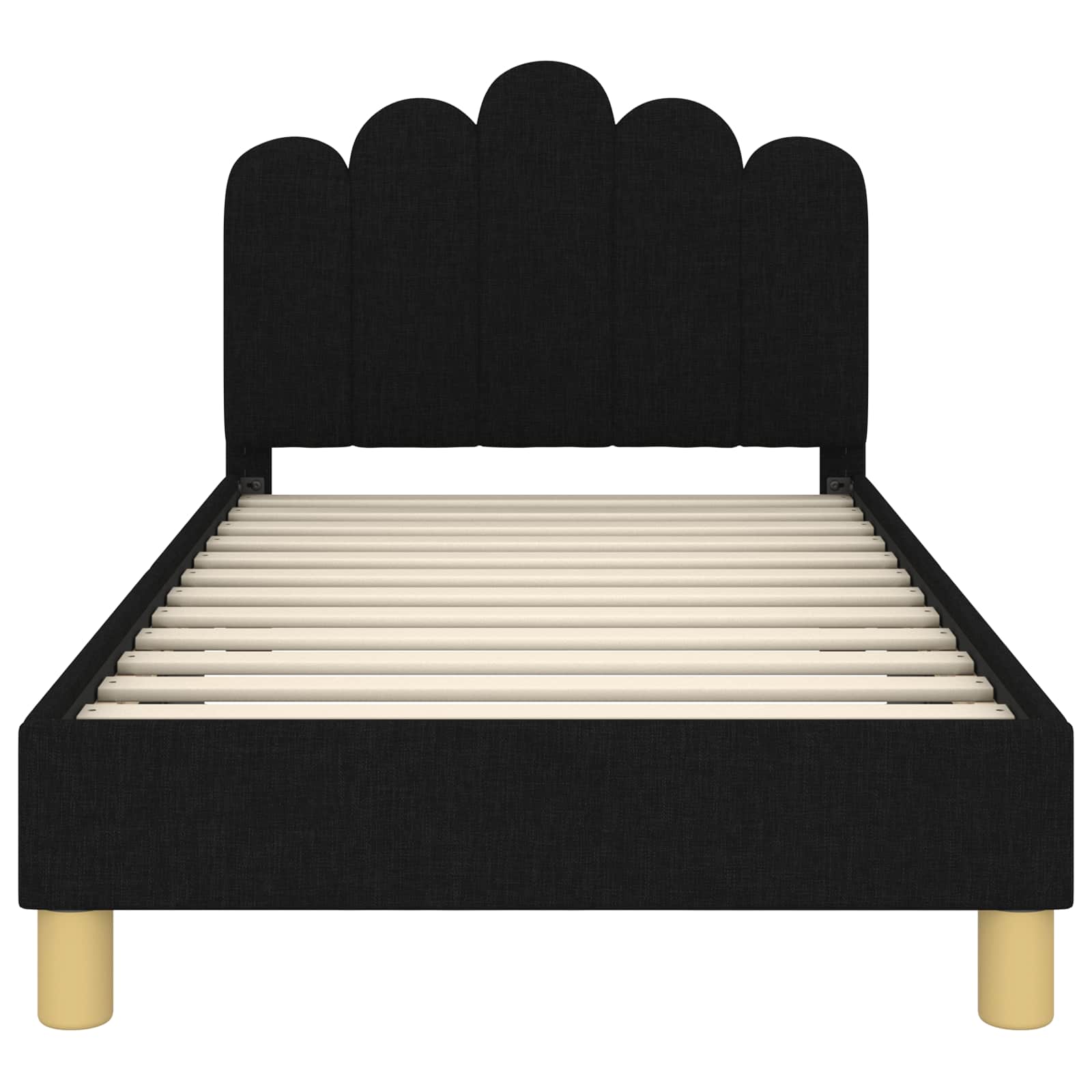 Struttura letto per bambini con testata Nero 80 x 160 cm 42011046