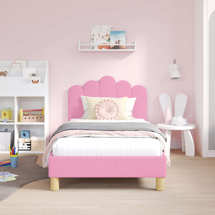 Struttura letto per bambini con testata Rosa 80 x 160 cm 42011047