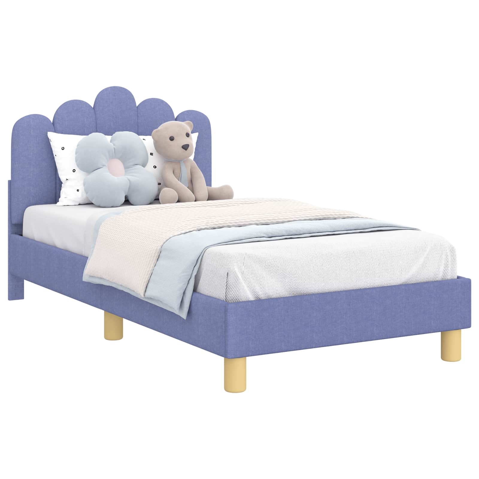 Struttura letto per bambini con testata Blu jeans 80 x 160 cm 42011048
