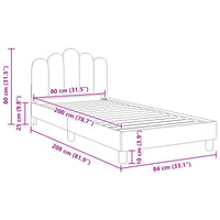 Struttura letto per bambini con testata Grigio scuro 42011050