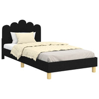 Struttura letto per bambini con testata Nero 90 x 190 cm 42011056