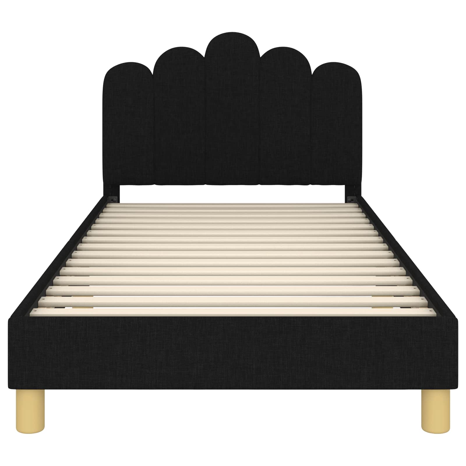 Struttura letto per bambini con testata Nero 90 x 190 cm 42011056