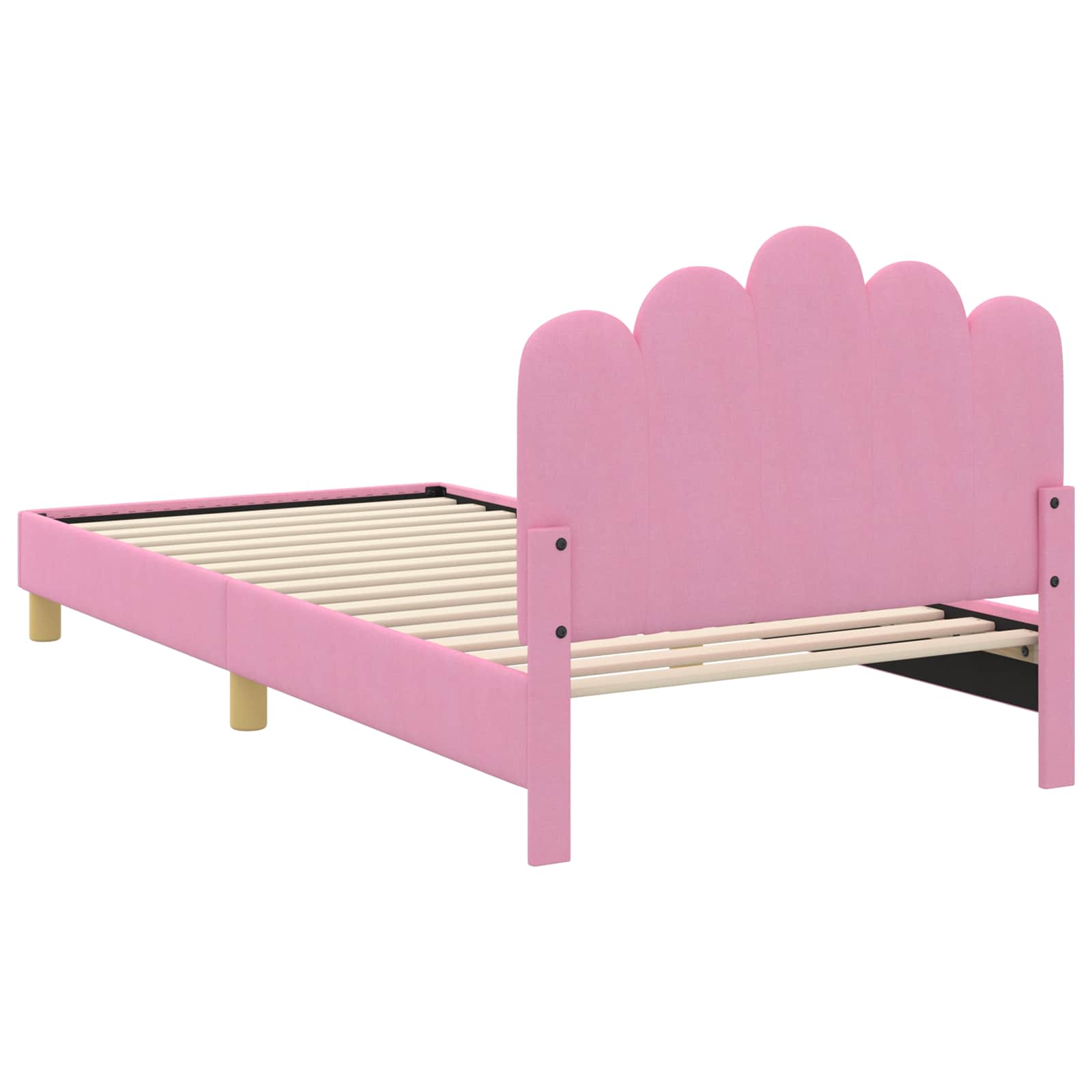 Struttura letto bambini con testata Rosa 90 x 190 cm Tessuto