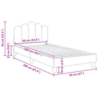 Struttura letto per bambini con testata Grigio scuro 42011060