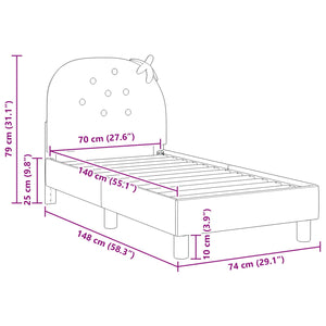 Struttura letto per bambini con testata Rosa 70 x 140 cm 42011064