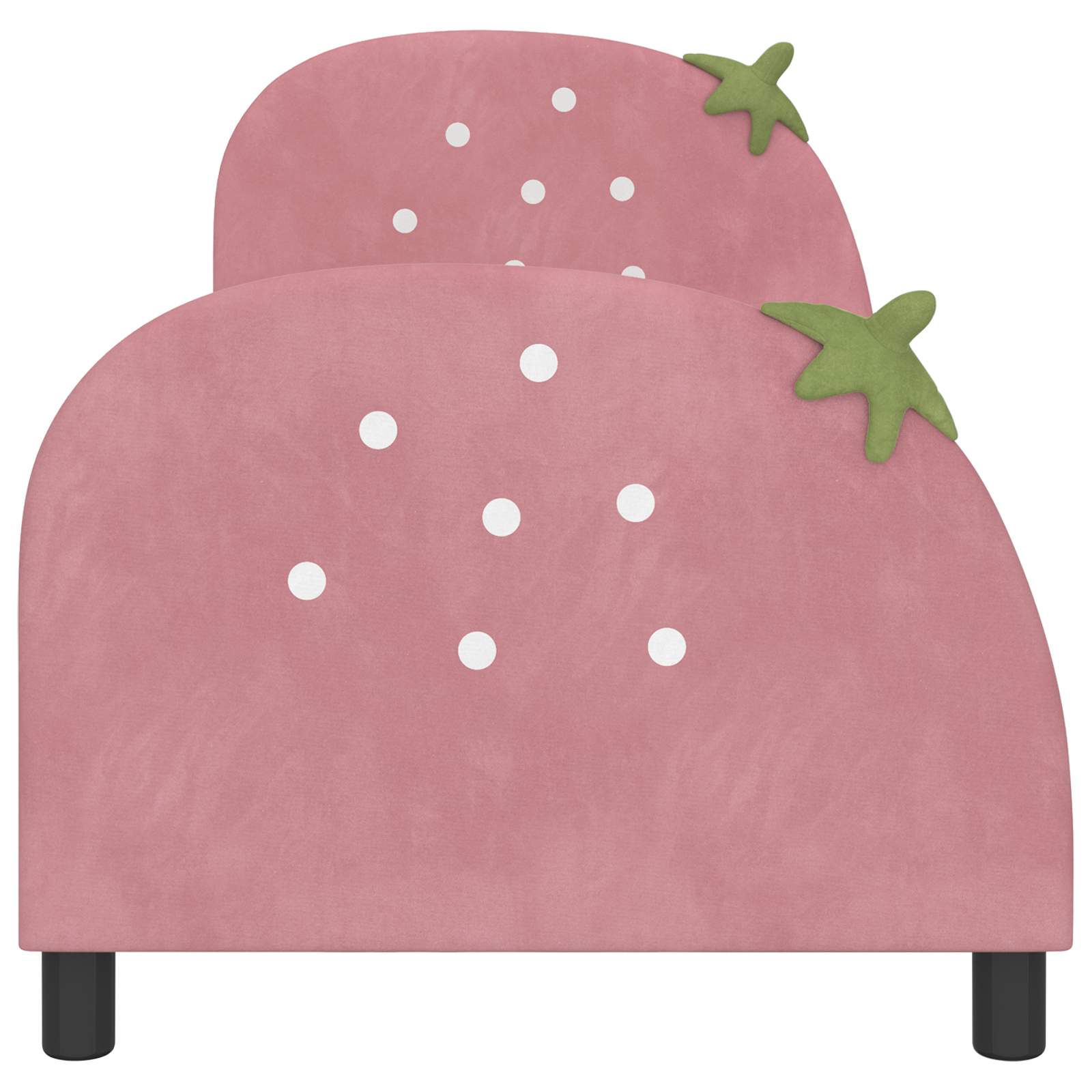 Struttura letto bambini con testata Rosa 80 x 160 cm Velluto 42011070