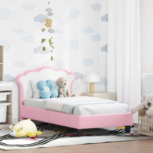Struttura letto per bambini con testata Rosa 70 x 140 cm PU 42011079
