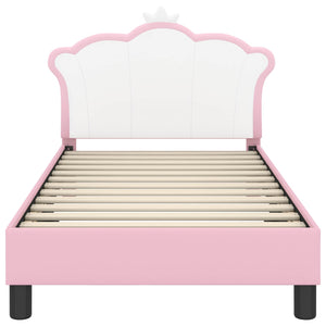 Struttura letto bambini con testata Rosa 80 x 160 cm PU 42011080