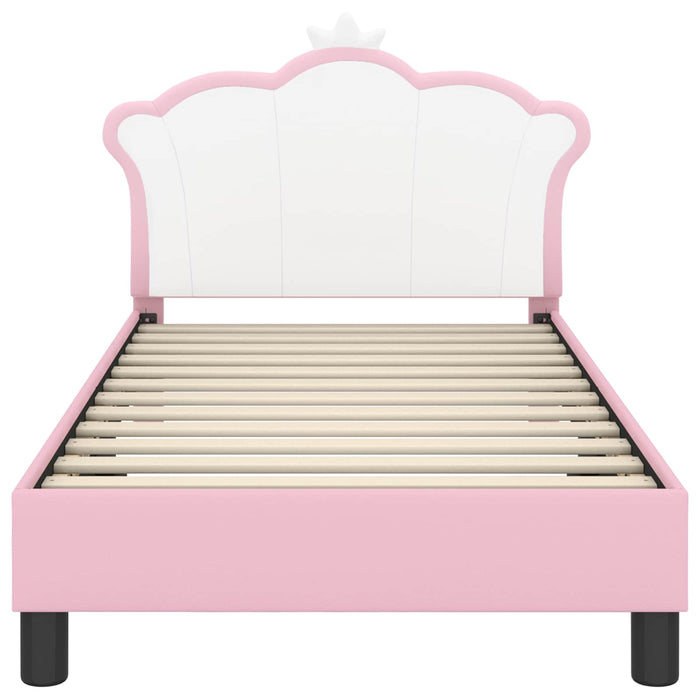Struttura letto bambini con testata Rosa 80 x 160 cm PU 42011080