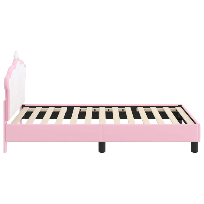 Struttura letto bambini con testata Rosa 80 x 160 cm PU 42011080