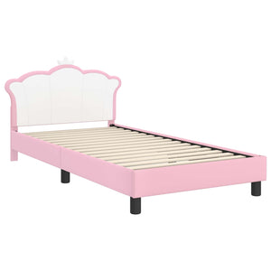 Struttura letto bambini con testata Rosa 90 x 190 cm PU 42011082