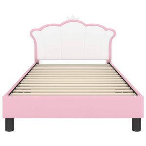 Struttura letto bambini con testata Rosa 90 x 190 cm PU 42011082