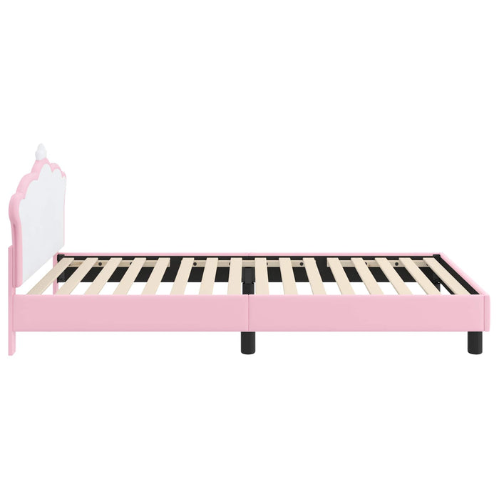Struttura letto bambini con testata Rosa 90 x 190 cm PU 42011082