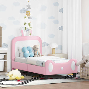 Struttura letto per bambini con testata Rosa 70 x 140 cm PU 42011084