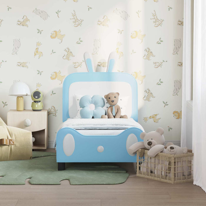Struttura letto per bambini con testata Blu 70 x 140 cm PU 42011085