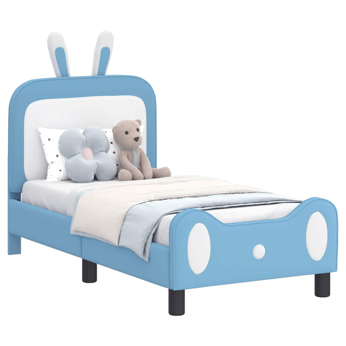 Struttura letto per bambini con testata Blu 70 x 140 cm PU 42011085