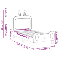 Struttura letto per bambini con testata Grigio chiaro 42011086