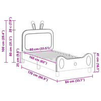 Struttura letto bambini con testata Blu 80 x 160 cm PU 42011088