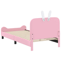 Struttura letto bambini con testata Rosa 80 x 200 cm PU 42011090