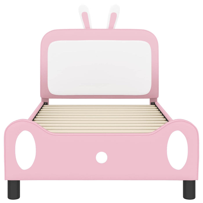 Struttura letto bambini con testata Rosa 80 x 200 cm PU 42011090