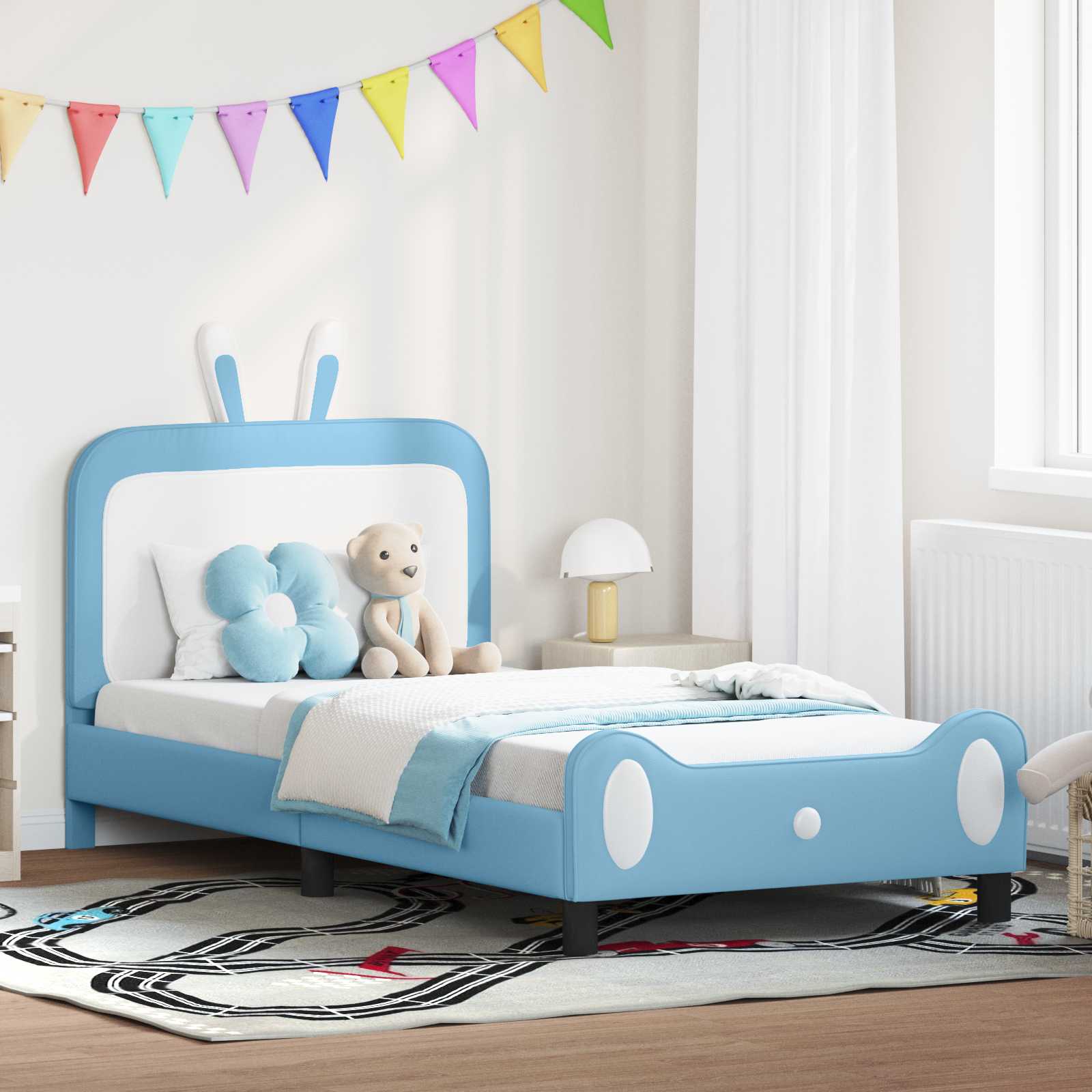 Struttura letto bambini con testata Blu 80 x 200 cm PU 42011091