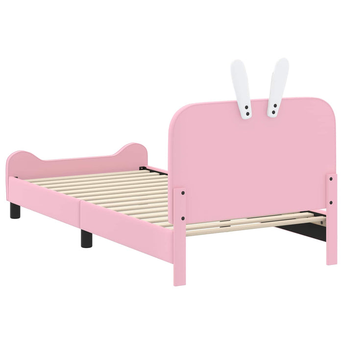 Struttura letto bambini con testata Rosa 90 x 190 cm PU 42011093