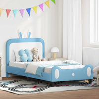 Struttura letto bambini con testata Blu 90 x 190 cm PU 42011094