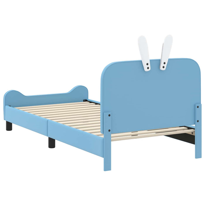 Struttura letto bambini con testata Blu 90 x 190 cm PU 42011094