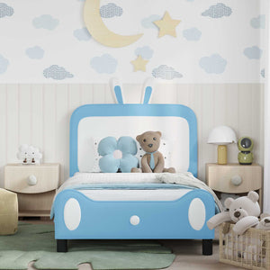 Struttura letto bambini con testata Blu 90 x 200 cm PU 42011097