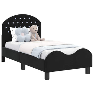 Struttura letto per bambini con testata Nero 70 x 140 cm 42011101