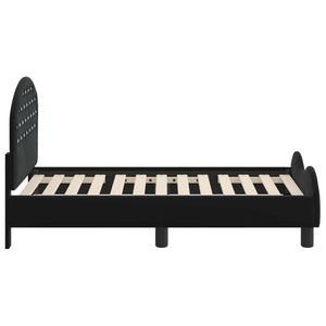 Struttura letto per bambini con testata Nero 70 x 140 cm 42011101