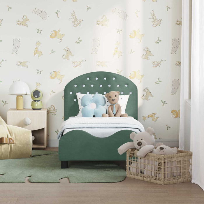 Struttura letto per bambini con testata Verde Mare 70 x 140 cm 42011104