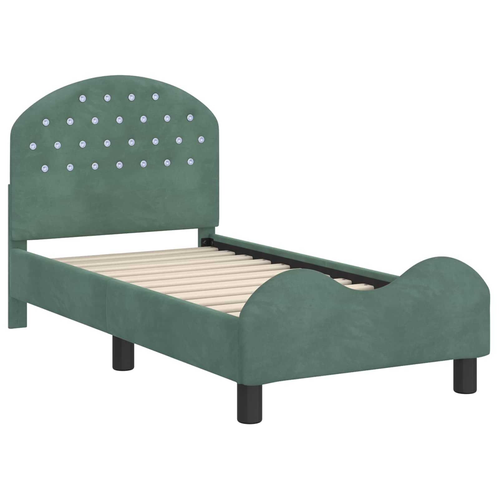 Struttura letto per bambini con testata Verde Mare 70 x 140 cm 42011104