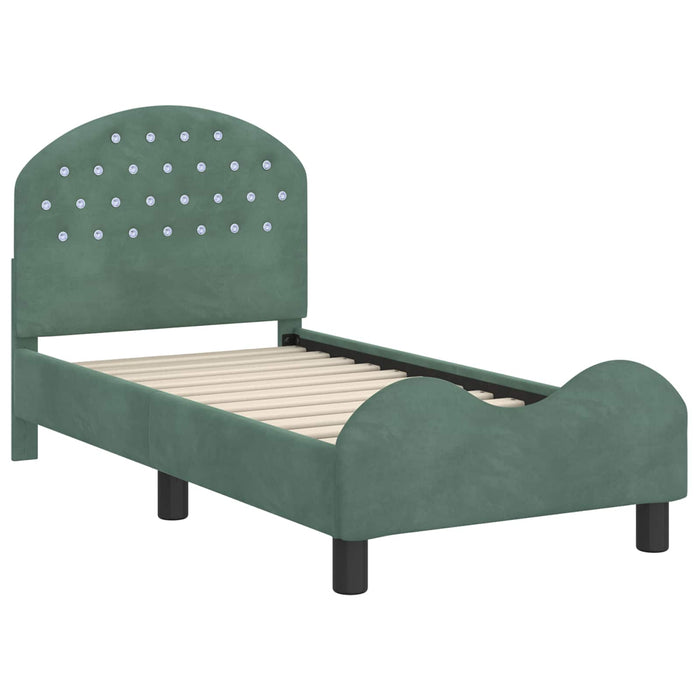 Struttura letto per bambini con testata Verde Mare 70 x 140 cm 42011104