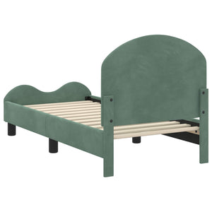 Struttura letto per bambini con testata Verde Mare 70 x 140 cm 42011104