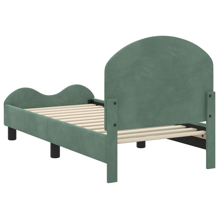 Struttura letto per bambini con testata Verde Mare 70 x 140 cm 42011104