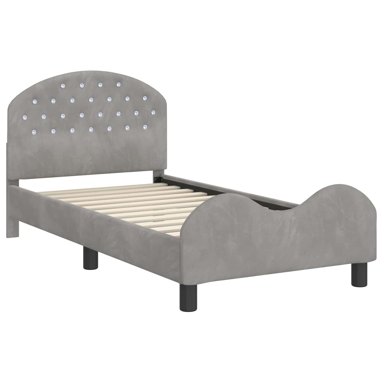 Struttura letto bambini con testata Grigio chiaro 80 x 160 cm 42011106