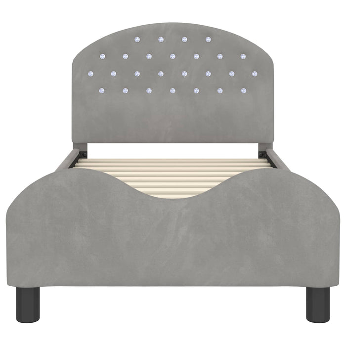 Struttura letto bambini con testata Grigio chiaro 80 x 160 cm 42011106