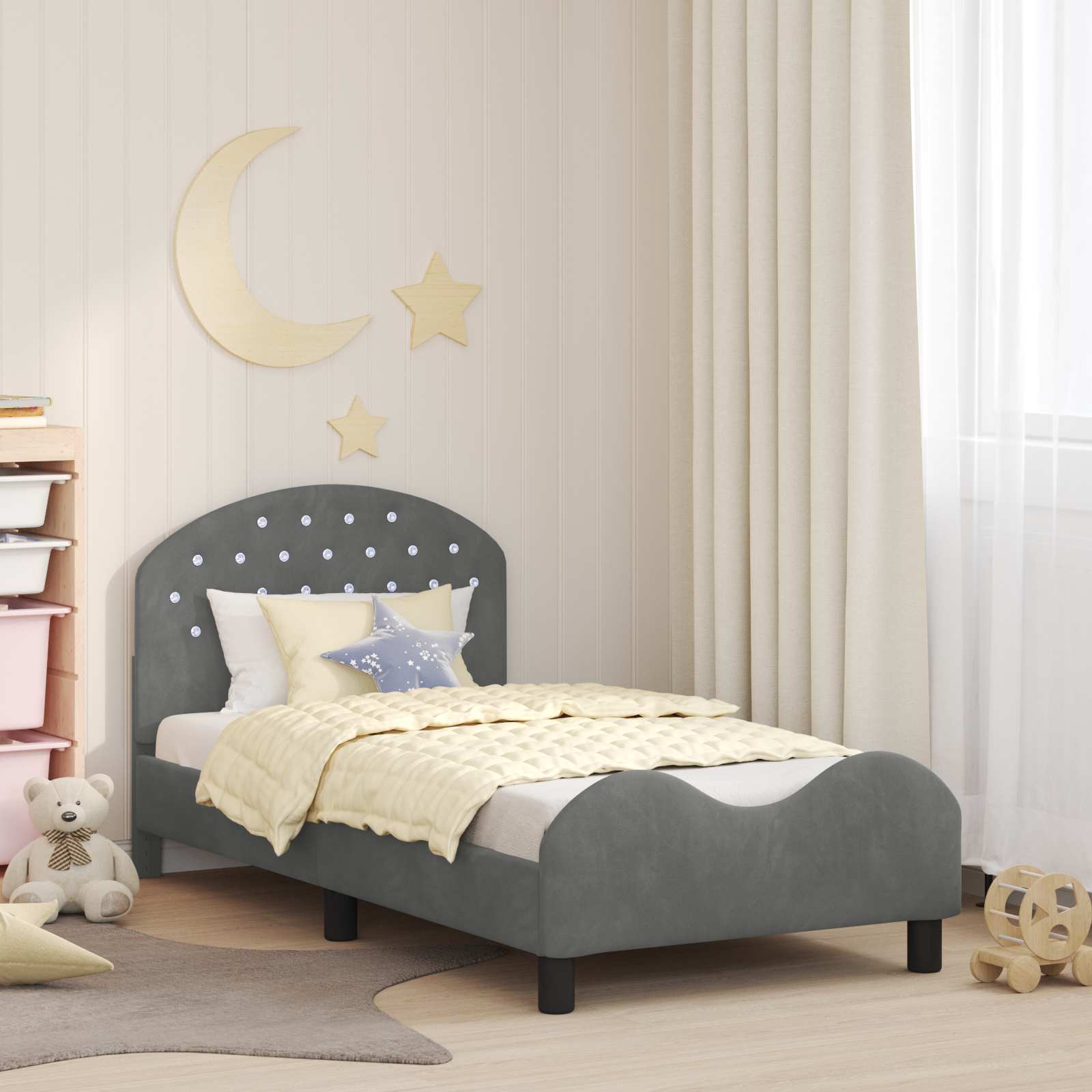 Struttura letto bambini con testata Grigio scuro 80 x 160 cm 42011107
