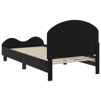 Struttura letto bambini con testata Nero 80 x 160 cm Velluto 42011108