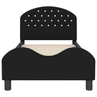 Struttura letto bambini con testata Nero 80 x 160 cm Velluto 42011108