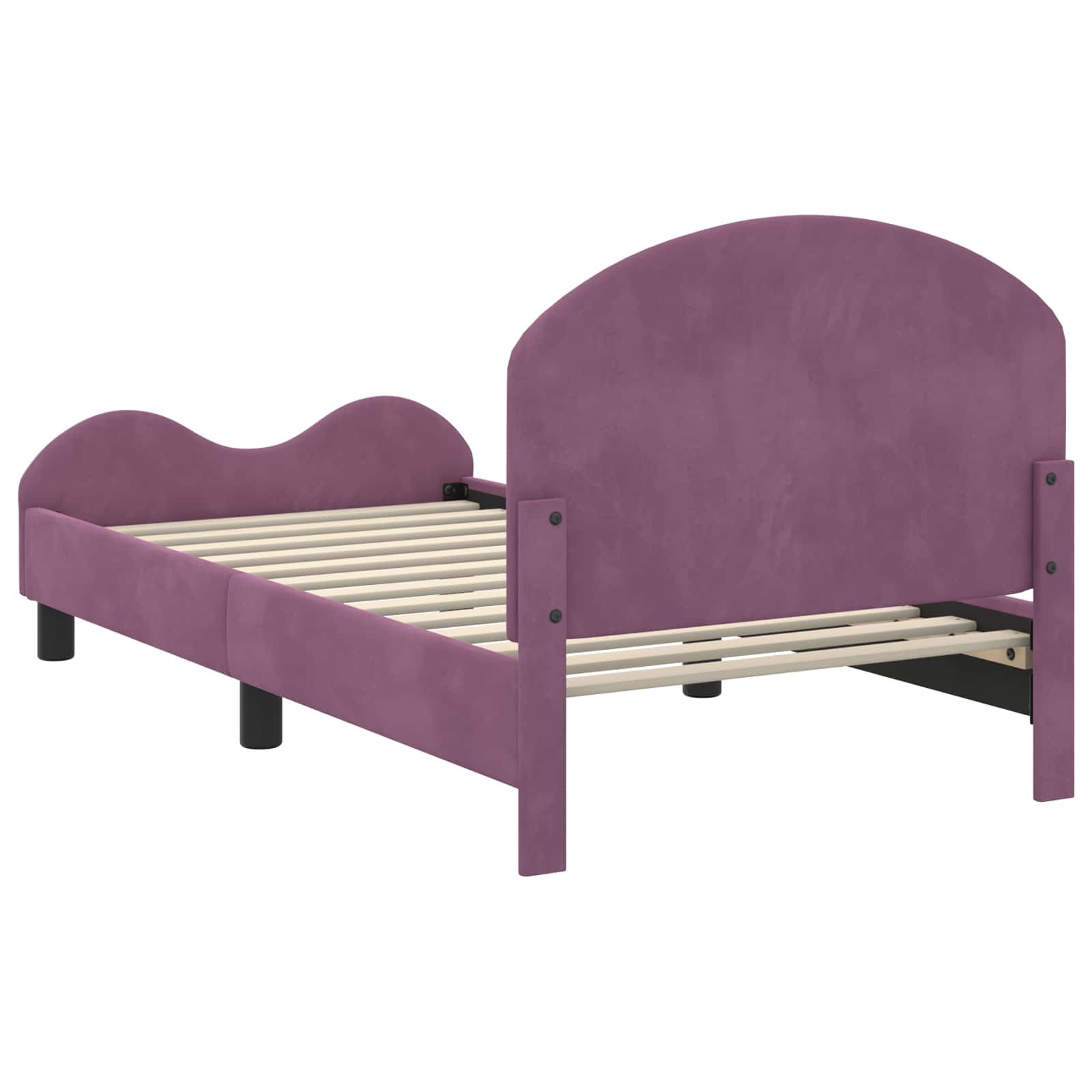 Struttura letto bambini con testata Viola 80 x 160 cm Velluto 42011110