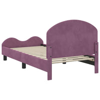 Struttura letto bambini con testata Viola 80 x 160 cm Velluto 42011110