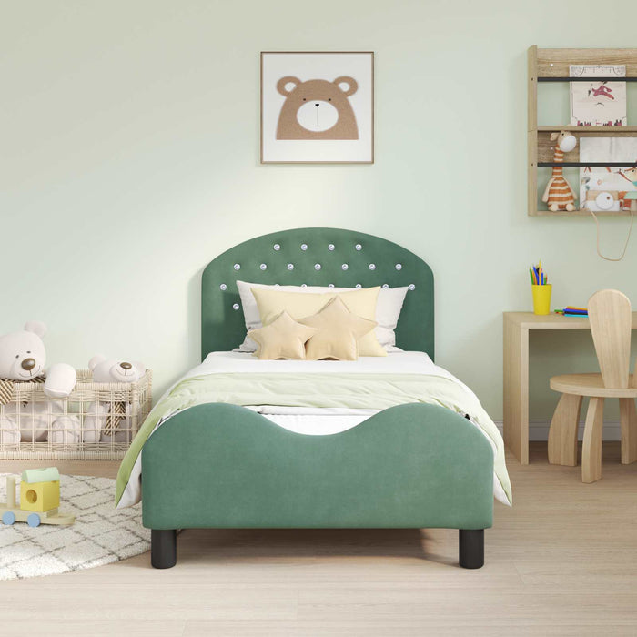 Struttura letto bambini con testata Verde Mare 80 x 160 cm 42011111