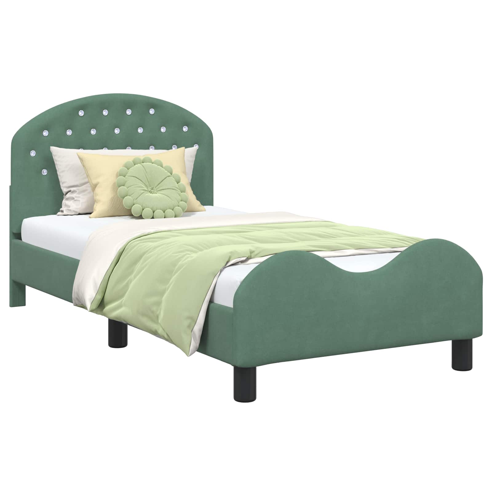 Struttura letto bambini con testata Verde Mare 80 x 160 cm 42011111