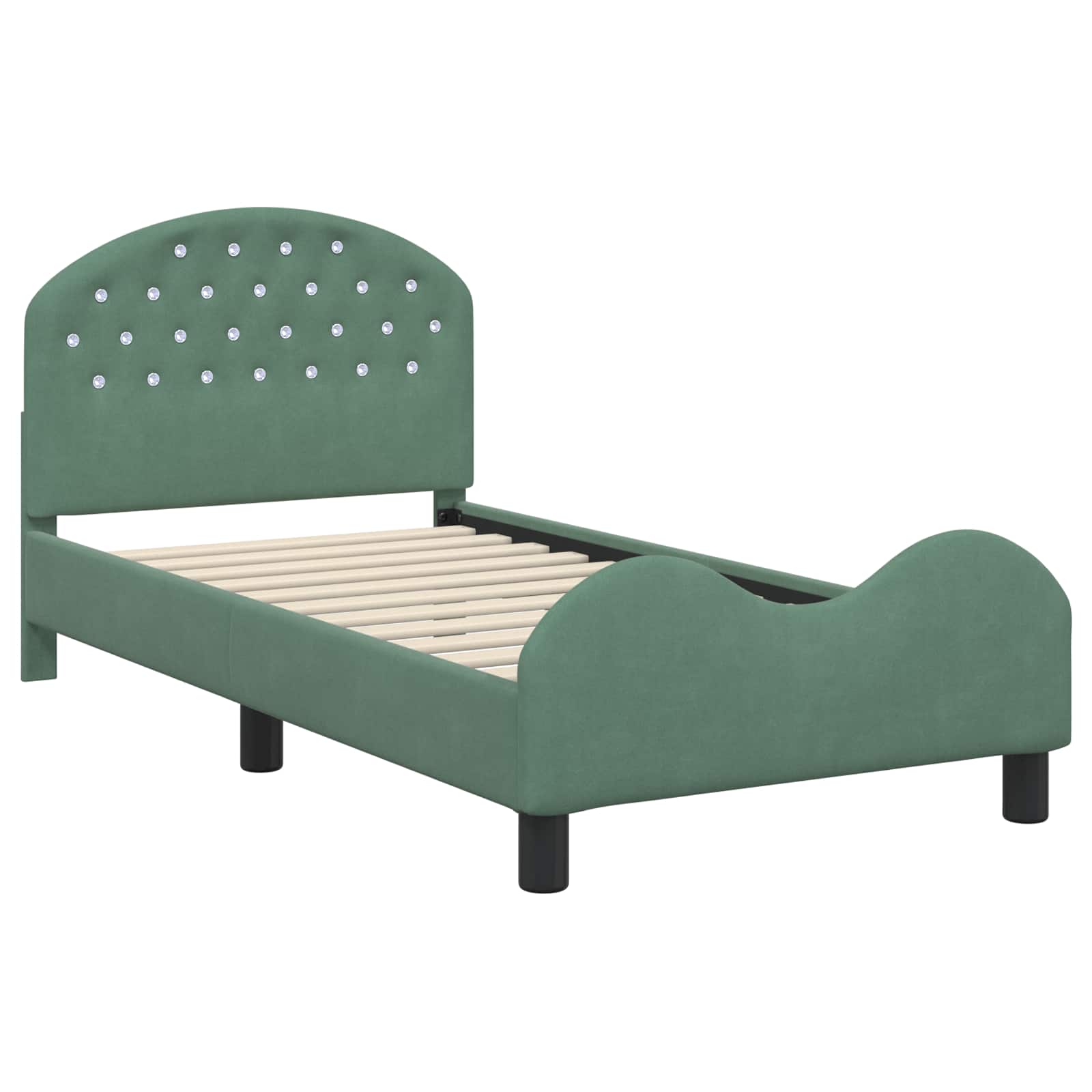 Struttura letto bambini con testata Verde Mare 80 x 160 cm 42011111