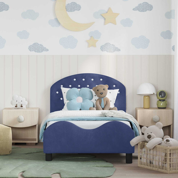 Struttura letto bambini con testata Blu Polizia 80 x 160 cm 42011112