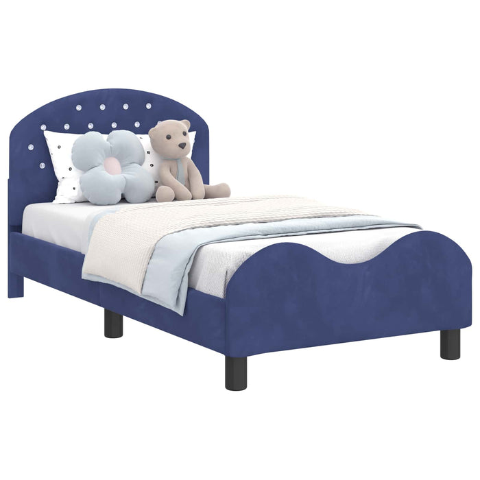 Struttura letto bambini con testata Blu Polizia 80 x 160 cm 42011112